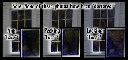Is this a ghost face or trick of the light?